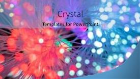  Presentation with optical fibres - Slide deck having optical-fibres-dinamic-flying background and a light blue colored foreground