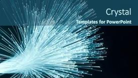  Presentation with optical fibres - Theme enhanced with optical-fibres-dinamic-flying background and a ocean colored foreground