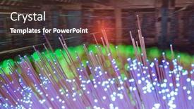  Presentation with optical fibres - Colorful presentation design enhanced with optical-fibres-dinamic-flying backdrop and a tawny brown colored foreground