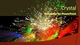  Presentation with optical fibres - Presentation design featuring optical-fibres-dinamic-flying background and a tawny brown colored foreground