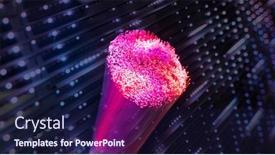  Presentation with optical fibres - Colorful presentation theme enhanced with optical-fibres-dinamic-flying backdrop and a navy blue colored foreground