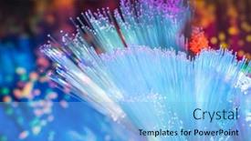  Presentation with optical fibres - PPT layouts featuring optical-fibres-dinamic-flying background and a light blue colored foreground