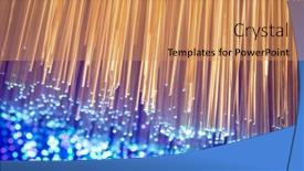  Presentation with optical fibres - Presentation design featuring optical-fibres-dinamic-flying background and a coral colored foreground