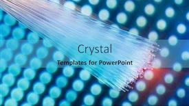  Presentation with optical fibres - Presentation having optical-fibres-on-technology-background background and a light blue colored foreground