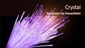  Presentation with optical fibres - PPT theme featuring optical fibres technology background background and a wine colored foreground