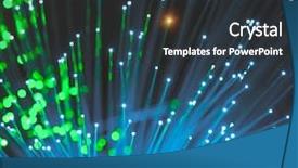  Presentation with optical - Slide set with optical fibres background and a tawny brown colored foreground