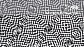  Presentation with illusion - Audience pleasing presentation theme consisting of optical illusion - geometrical pattern material background backdrop and a gray colored foreground