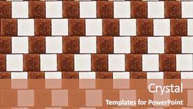  Presentation with illusion - Beautiful PPT theme featuring optical illusion parallel lines made backdrop and a coral colored foreground