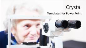  Presentation with eyesight - Colorful PPT theme enhanced with optical medical devices used backdrop and a white colored foreground