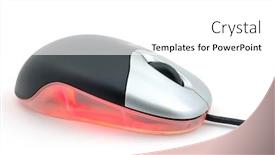  Presentation with optical - Presentation theme having optical-mouse-with-glowing-red background and a white colored foreground