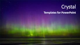  Presentation with aurora borealis - Audience pleasing theme consisting of optical phenomena nature - beautiful aurora borealis over sea backdrop and a navy blue colored foreground
