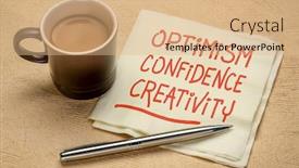  Presentation with career development - Presentation theme consisting of optimism-confidence-creativity-inspirational background and a coral colored foreground