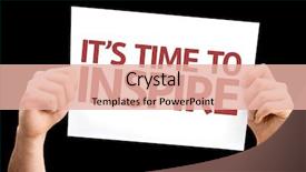  Presentation with inspire - Theme enhanced with energy optimization - it's time to inspire card background and a lemonade colored foreground