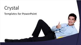  Presentation with engineering - Slide deck with engineering optimization - young engineer giving the thumb's background and a  colored foreground