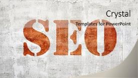  Presentation with search engine - Theme consisting of optimization sign painted in stencil background and a lemonade colored foreground