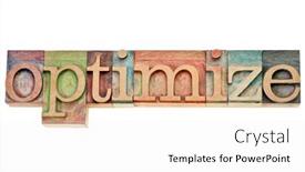  Presentation with vintage - Slide set consisting of optimize-isolated-word-in-vintage background and a sky blue colored foreground