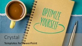  Presentation with self development - Presentation theme enhanced with optimize-yourself-inspirational-note-handwriting background and a yellow colored foreground