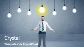  Presentation with handsome - Slide set enhanced with options - handsome businessman in an empty background and a seafoam green colored foreground