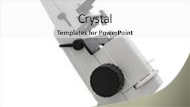  Presentation with white - Amazing slide deck having oftalmology - optometric lensmeter isolated on white backdrop and a white colored foreground