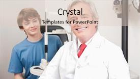  Presentation with optometrist - Slide deck consisting of optometrist-and-patient-during-eyetest background and a lemonade colored foreground