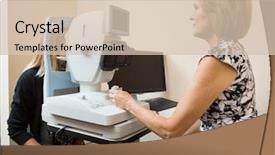  Presentation with eye retina - PPT layouts enhanced with optometrist examining patient's eye background and a  colored foreground