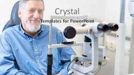  Presentation with optometry - Slide deck with optometry-concept-senior-patient-sitting background and a white colored foreground