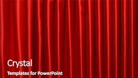  Presentation with red curtain - Beautiful presentation theme featuring opulent - red curtain close-up backdrop and a crimson colored foreground
