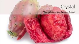  Presentation with pear - PPT layouts consisting of opuntia fruit or prickly pear background and a lemonade colored foreground