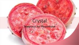  Presentation with pear - Slides having opuntia fruit or prickly pear background and a coral colored foreground