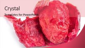  Presentation with pear - Audience pleasing slide set consisting of opuntia fruit or prickly pear backdrop and a coral colored foreground