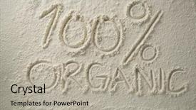  Presentation with percentage - PPT theme with oraganic text with 100 percentage background and a light gray colored foreground