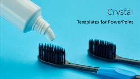  Presentation with nobody - Colorful slides enhanced with oral-care-products-blue-background backdrop and a light blue colored foreground