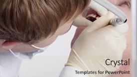  Presentation with work in clinic dental surgery - PPT layouts featuring oral cavity - dental background work in clinic background and a  colored foreground