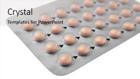  Presentation with oral contraceptive - Colorful presentation design enhanced with oral contraceptive on white background backdrop and a light gray colored foreground