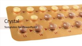  Presentation with oral contraceptive - PPT theme enhanced with oral contraceptive on white background background and a gold colored foreground