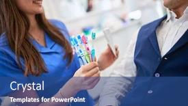  Presentation with oral hygiene - Slides having oral-dental-hygiene-toothpaste background and a ocean colored foreground