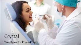  Presentation with esami medie girl power - Amazing PPT theme having oral health - pretty girl sitting backdrop and a light gray colored foreground