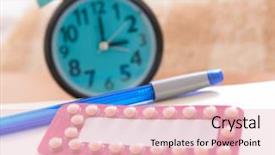  Presentation with contraceptive - Audience pleasing slides consisting of oral health education - birth control contraceptive pills pen backdrop and a lemonade colored foreground