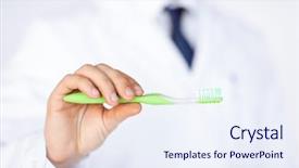  Presentation with dentist - Beautiful presentation theme featuring oral health education - close up of male dentist backdrop and a sky blue colored foreground