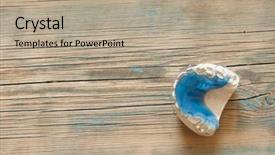  Presentation with jaw - Colorful presentation theme enhanced with oral health education - gypsum cast of the jaw backdrop and a mint green colored foreground