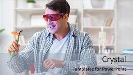  Presentation with medical student - Presentation design having oral health education - medical student learning dentistry background and a light blue colored foreground