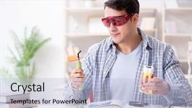  Presentation with medical student - PPT theme featuring oral health education - medical student learning dentistry background and a light blue colored foreground