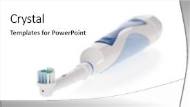  Presentation with modern electric iron isolated - Beautiful theme featuring oral hygiene - electric toothbrush isolated on white backdrop and a white colored foreground