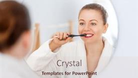  Presentation with oral hygiene - Theme with oral-hygiene-healthy-teeth background and a lemonade colored foreground