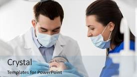  Presentation with healthcare - Theme consisting of oral hygiene kisds - medicine dentistry and healthcare concept background and a  colored foreground