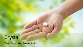  Presentation with supplements - Beautiful presentation design featuring shape of heart over green backdrop and a yellow colored foreground