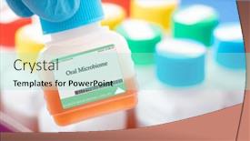  Presentation with oral cavity - Presentation design consisting of oral-microbiology-is-the-study background and a arctic colored foreground