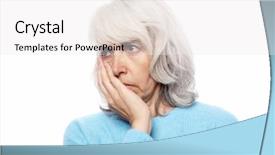  Presentation with elderly oral health - Audience pleasing theme consisting of oral pain - lifestyle health and people concept backdrop and a white colored foreground