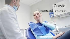  Presentation with health care - PPT layouts having oral pain - people medicine stomatology and health background and a light gray colored foreground