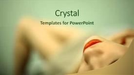  Presentation with fine art - PPT layouts consisting of oral sex - fine-art portrait elegant young woman background and a mint green colored foreground